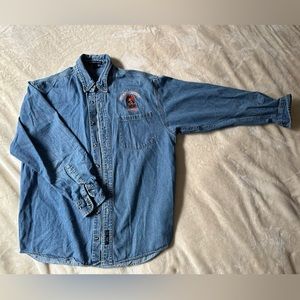 Vintage Denim Button-up Central Wyoming College